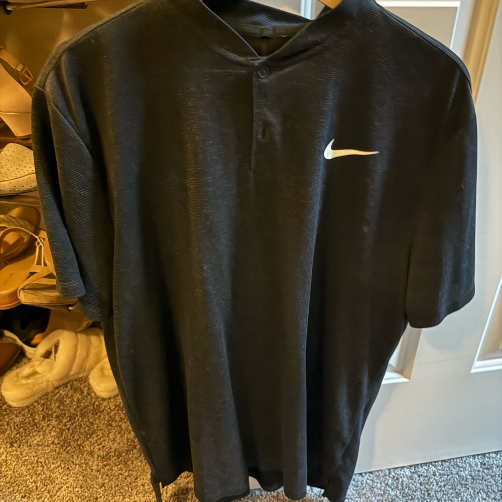 Nike Black Polo Shirt with Classic Swoosh